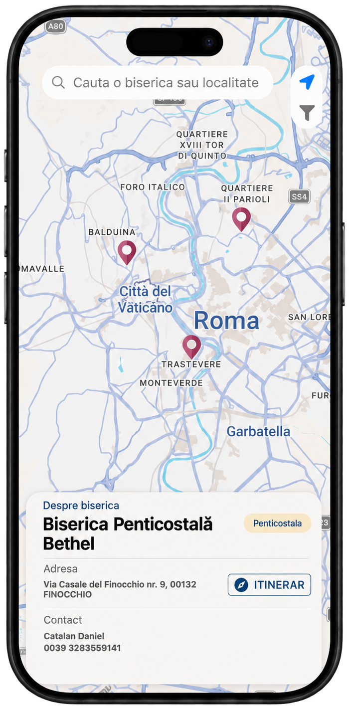 ChurchMaps application screen 2